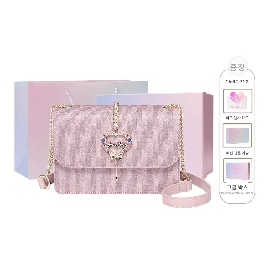 JUST STAR Fabric Crossbody Bag, Shoulder Bag Regular Women's Pink