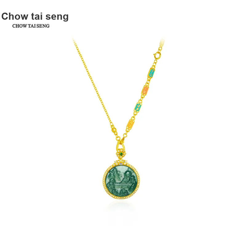CHOW TAI SENG Ice Glutinous Necklaces Unisex-1