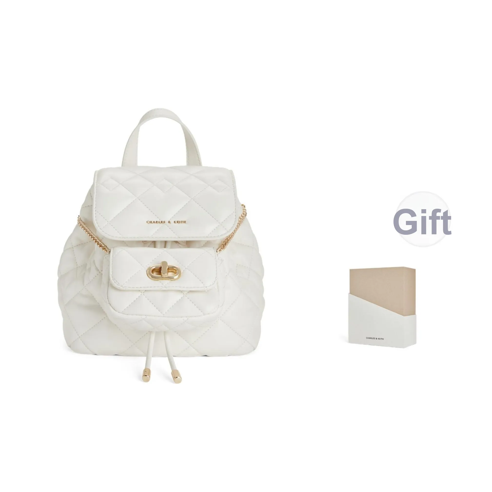 CHARLES KEITH ПУ (полиуретан) Рюкзак Маленький Женский Многоцветный