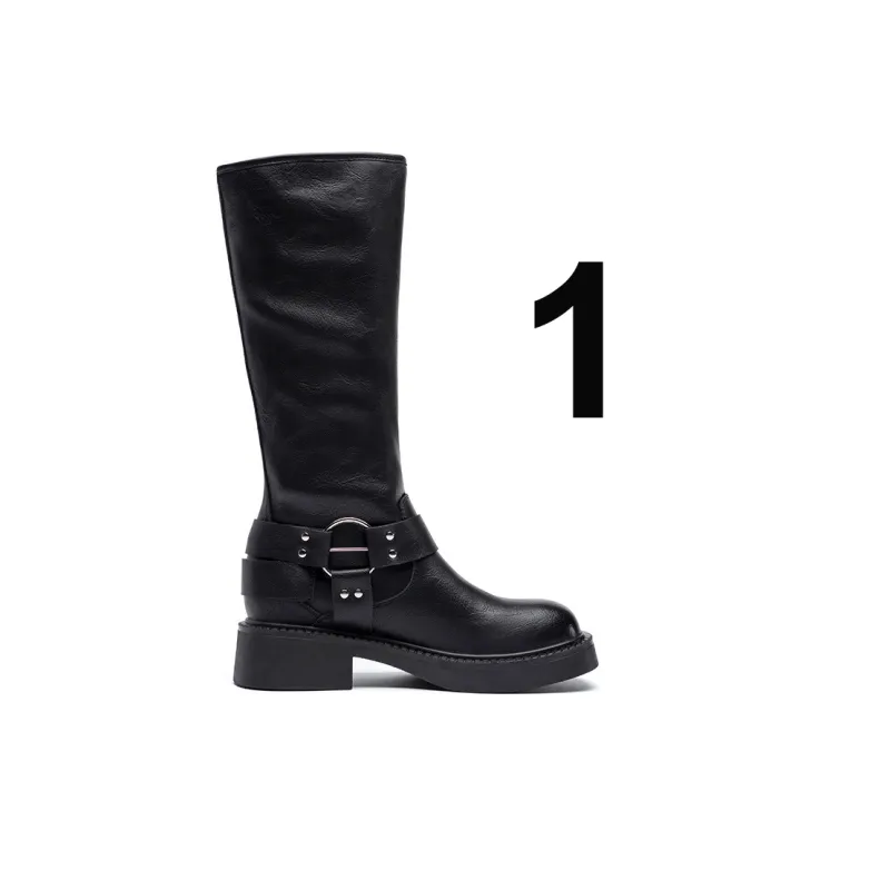ZHR Knee-high Boots 4cm Women's-23