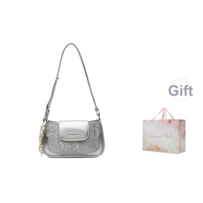TOUTSEUL YOLO PU Shoulder Bag Regular Women's Ecru/Silver/Black/Pink-6