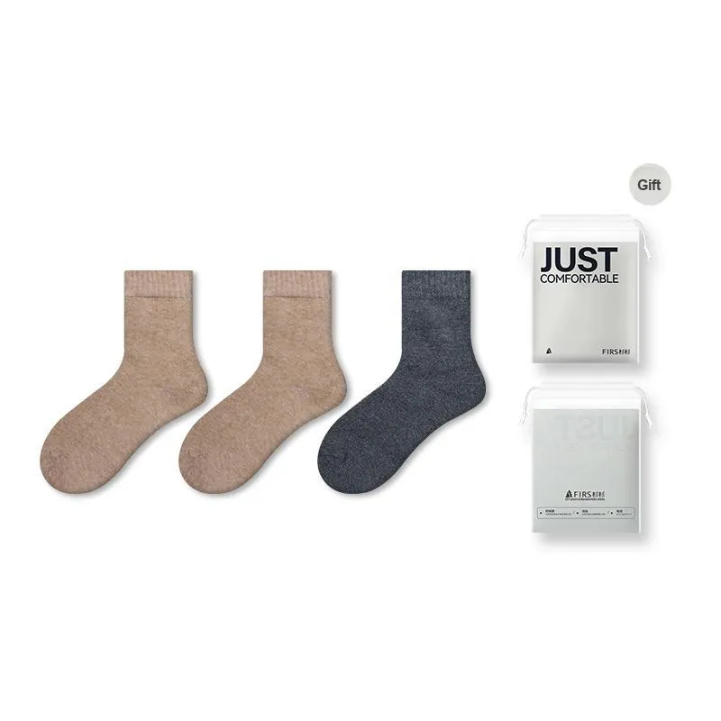 FIRS Mid Calf Socks Men's Shopping Bag 3 Pack-32