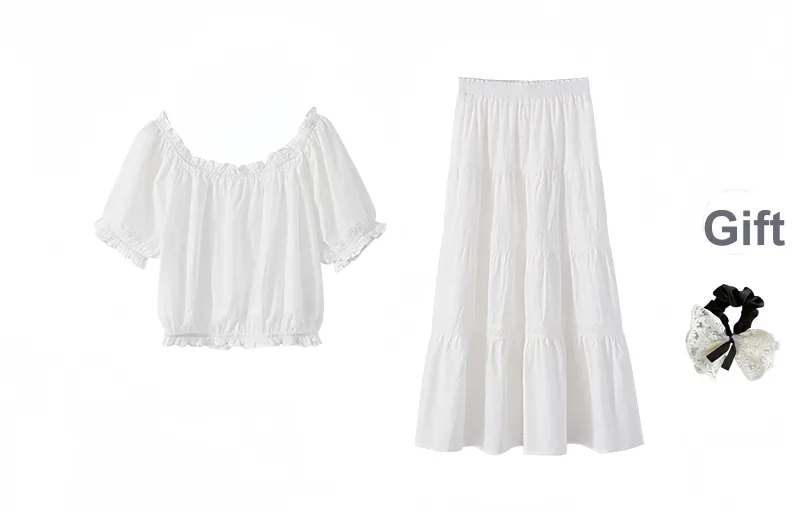 PAVEA Two Piece Skirt Sets Women's-0