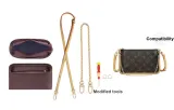 (Carryall Trumpets Mother-Daughter) Burgundy Liner+Beeswax 1.1 Width 90-120cm+Decorative Chain 40cm+Comes with 1.3D Buckle