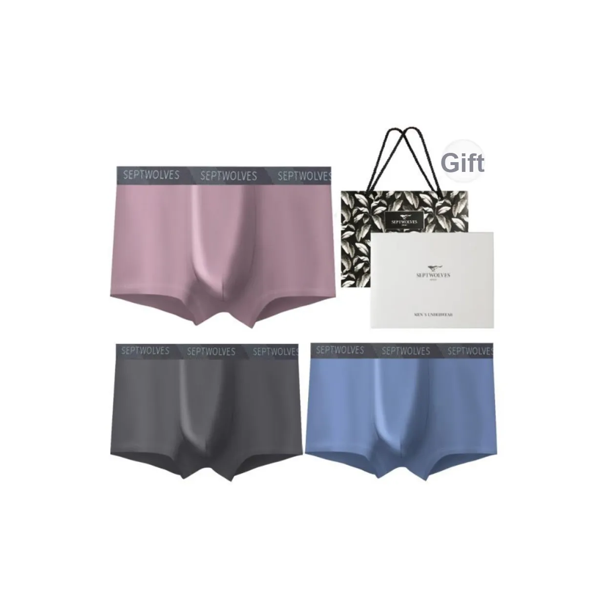 SEPTWOLVES Underwear Gift Box Men's 3 Pack Gift Box Set