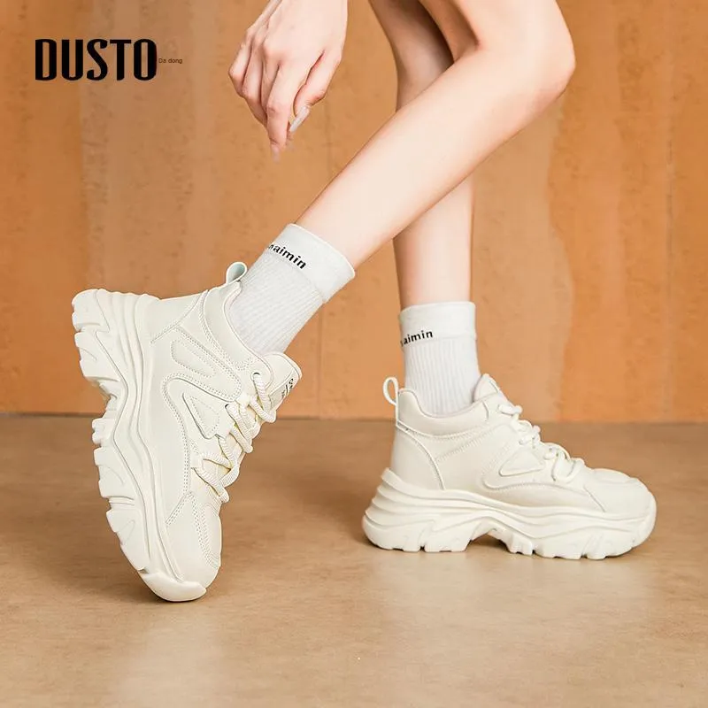 DUSTO Cushioning Slip Resistant High Top Chunky Sneakers Women's-1
