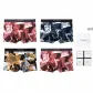 Cool Ice Silk 7A Antibacterial Style[Burgundy Red+Jet Sky Black+Burgundy Red+Walnut Brown]4 Pack Gift Box Set