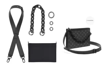 Lan Bao Fan Acrylic Shoulder Strap Storage & Organization Bag Strap Accessories Crossbody Unisex Black