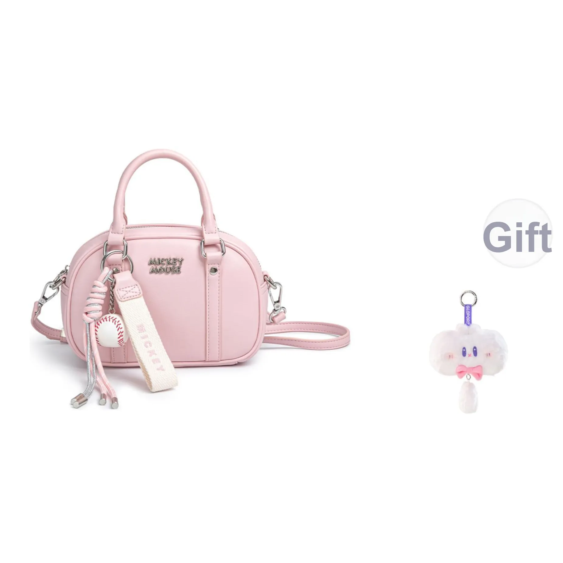 Disney Mickey Синтетическая кожа Одно плечо Через плечо Портативная сумка Бостонская сумка Женская Многоцветная