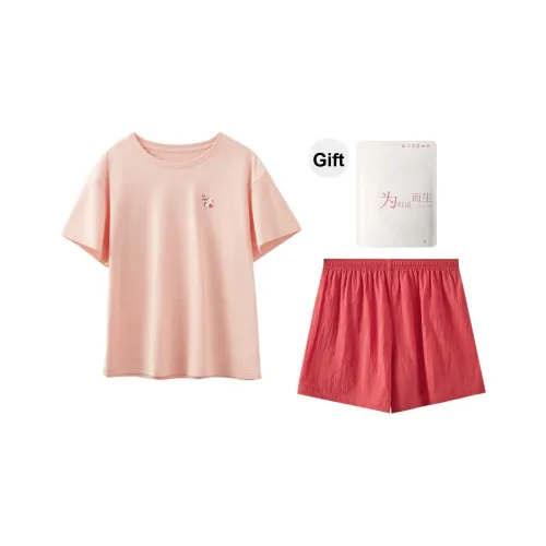 Red Beans At Home Пижама Набор Женские Gift Box Set Berry Powder