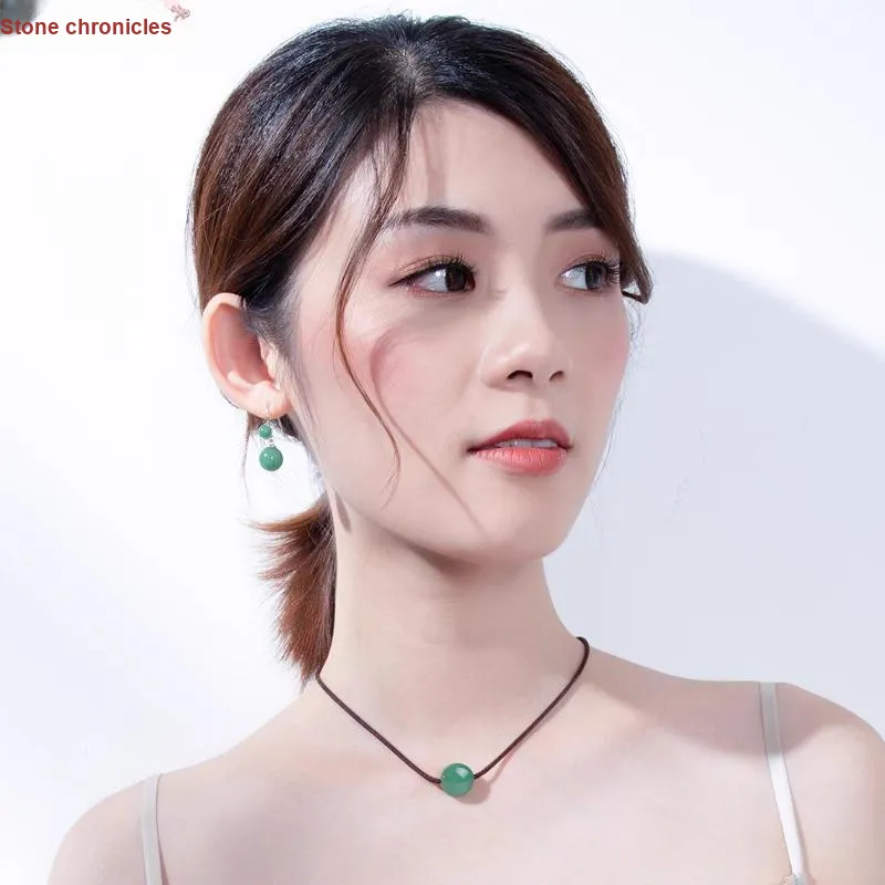 Stone Notes Aventurine Necklaces Unisex-2