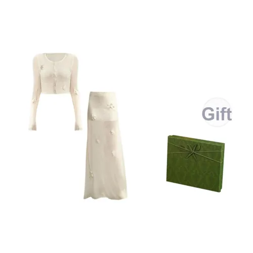 DITB Белый Женский Комплект с Юбкой