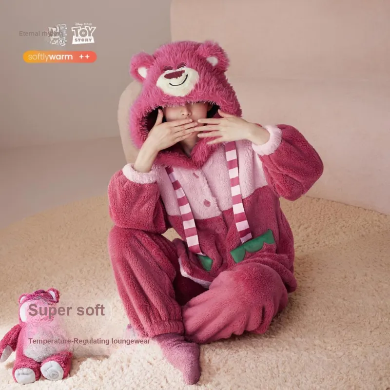 JINGYUN x Disney Pajama Set Women's Rose Red-1