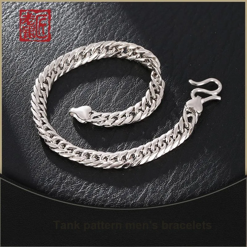 LAOYINJIANG S925 Silver Multi Size Silver Bracelet Men's-13