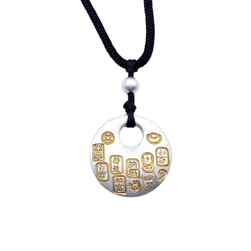 ZHONGLING 999 Fine Silver Sterling Silver Necklaces Women's-0