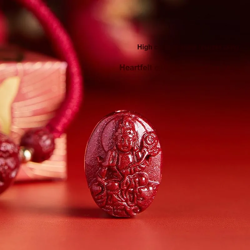 LOVING Reconstructed Cinnabar Bracelets Unisex-8