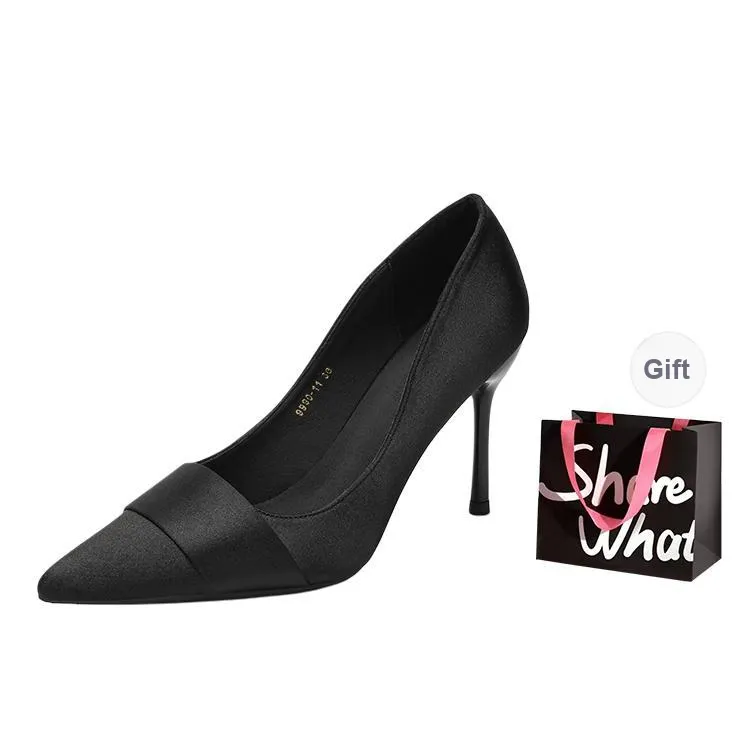 BIGTREE Slim Heel High Heels 7cm/9cm Women's-3