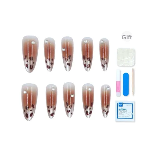 MAXFINE Осень и зима Осветляющий Универсальный Элегантный Премиум Смешанный Леопардовый принт False Nail Длинный 30 мм