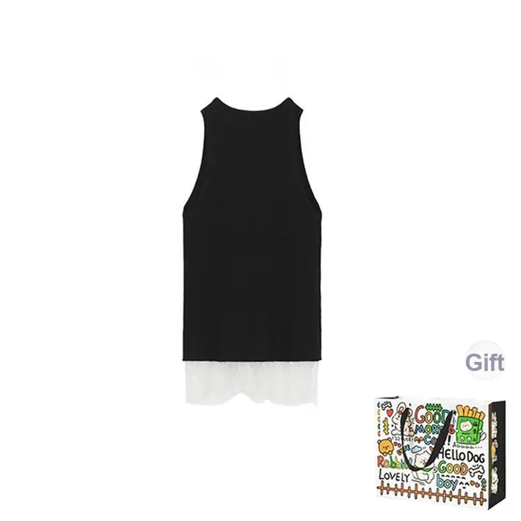 OURUOKE Tank Tops Women's Black Shopping Bag-1