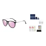 9018 블랙 프레임 핑크 미러 렌즈