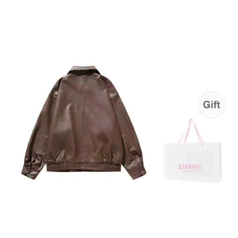 STARFEI Leather Jackets Unisex-3