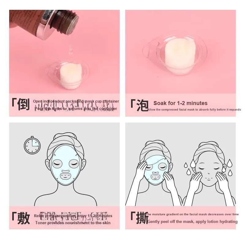ZHISHUYA J 0034 Tencel Facial Mask Granules Compressed Granule Cotton Paper Mask For Facial Hydration-0