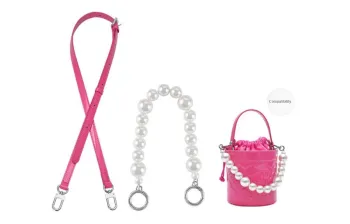 Kim Yeon-sha Microfiber Polyurethane Shoulder Strap Bag Accessory Women's Rose Red