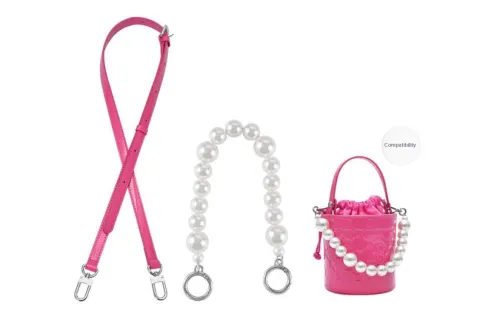 Kim Yeon-sha Microfiber Polyurethane Shoulder Strap Bag Accessory Women
s Rose Red