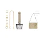 Beige Shoulder Strap Pad+Smaller Bag Modified Set