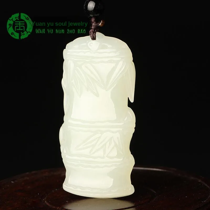 WANYUHUN Hetian Jade Pendants White Jade Unisex-5