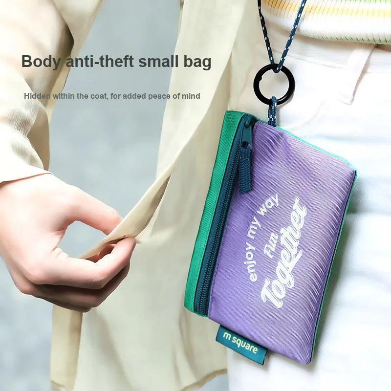M Square Polyester Passport Clip Clutch Regular Unisex Multicolor-5