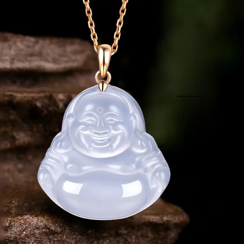 YASHENGZHUBAO Chalcedony Jade Necklaces Women's-7