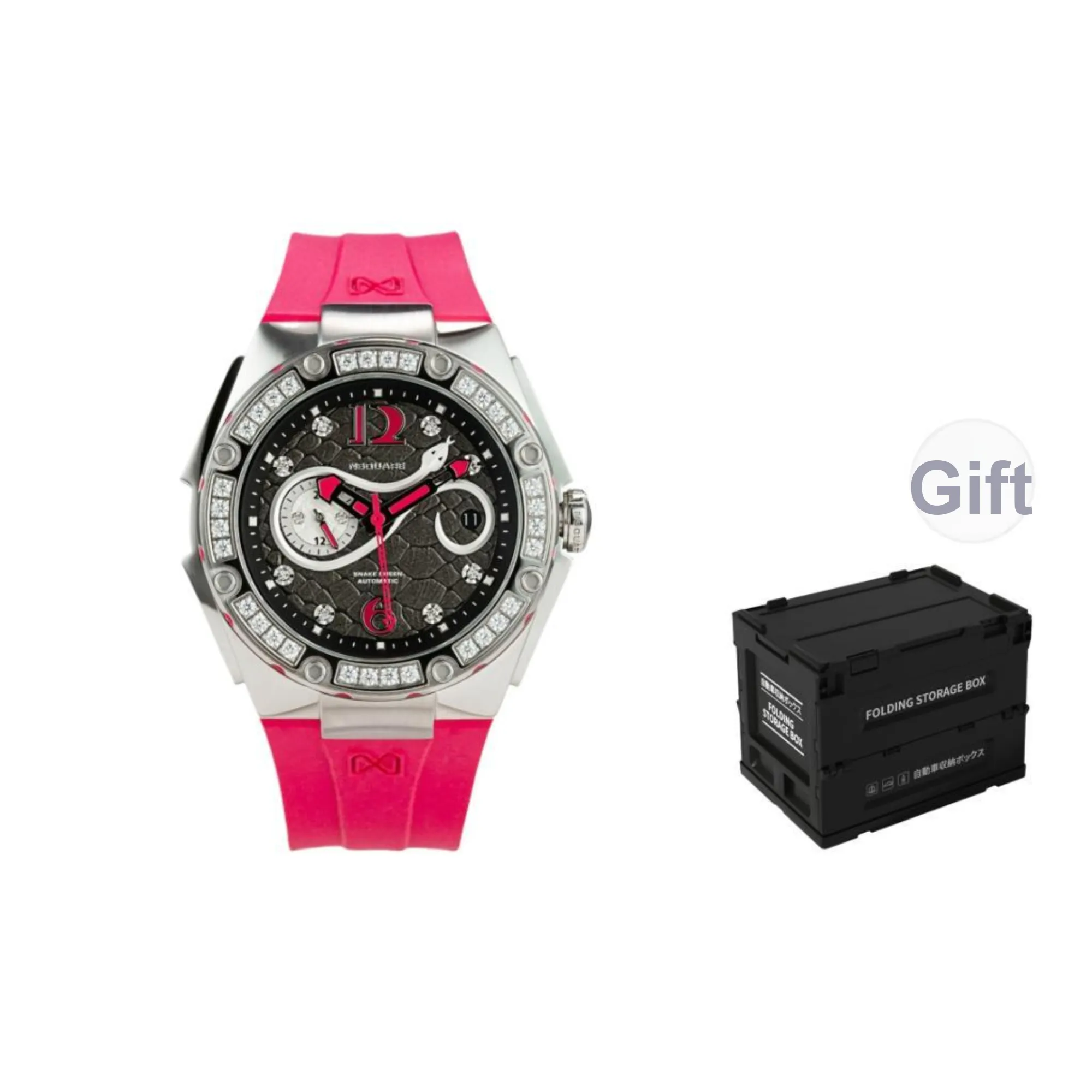 NSQUARE Queen Snake Collection Automatic Mechanical Movement Watch Women's Watch Black Dial