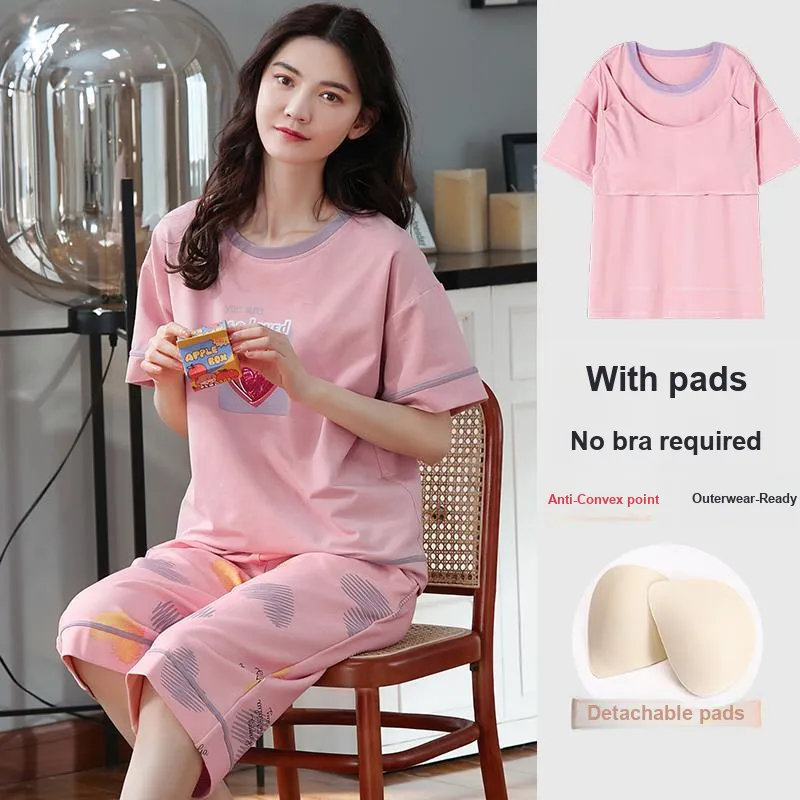 FENTENGCARE Pajama Set Women's Peach-4