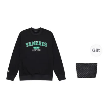 MLB Preppy Style Collection New York Yankees 24FW Crew Neck Pre Fall Sweatshirt Unisex Black