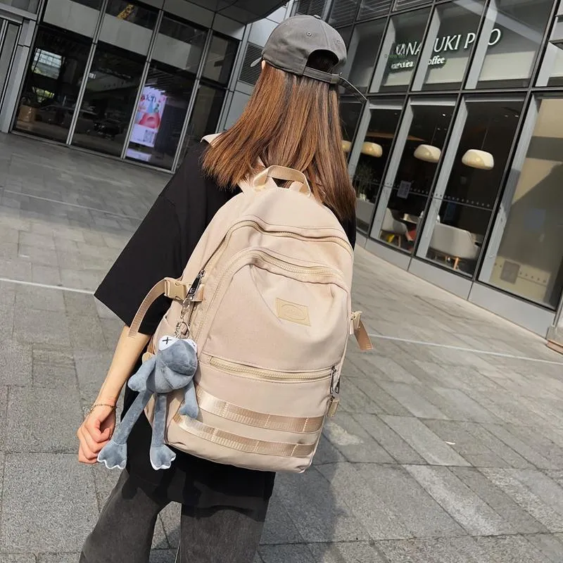 Travel Oxford Backpack Regular Unisex Black/White/Gray/Khaki-23