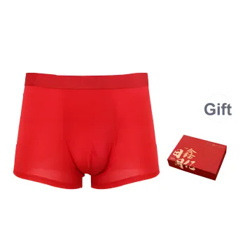 JINSANT Underpants Men's Box 1 Pack Red