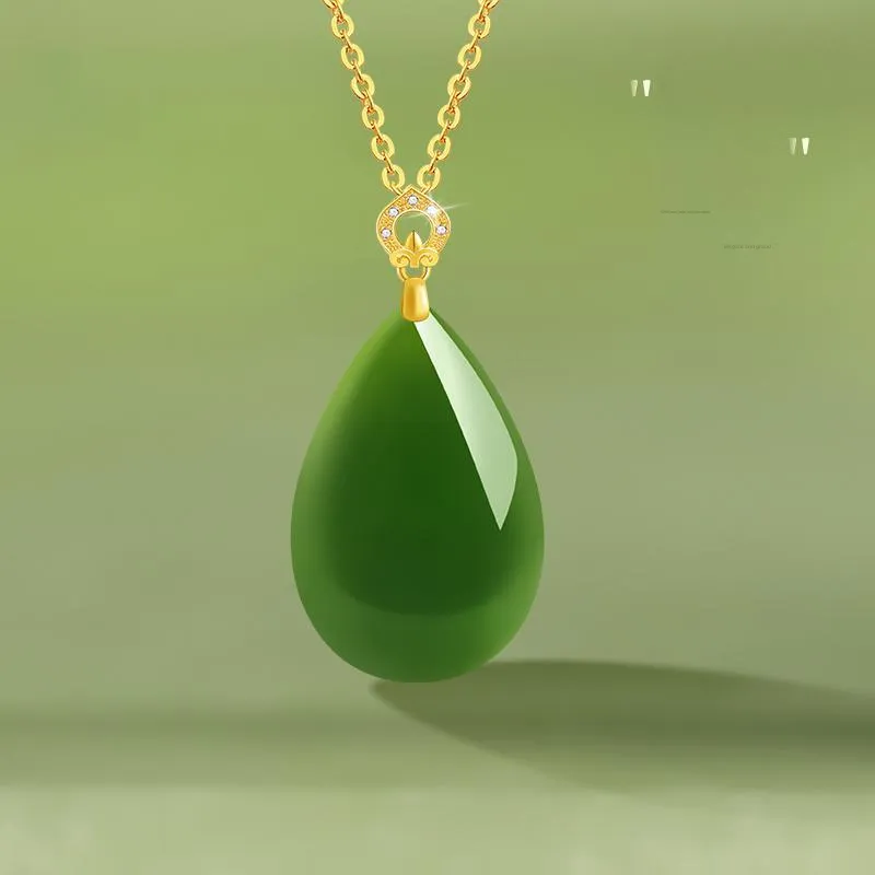 YINXIANGMOU Hetian Jade Necklaces Jasper Women's-2