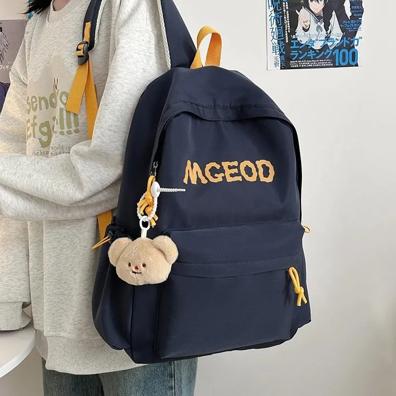 LOUIS ROYALN Nylon Backpack Unisex White/Black/Blue/Yellow/Red-10
