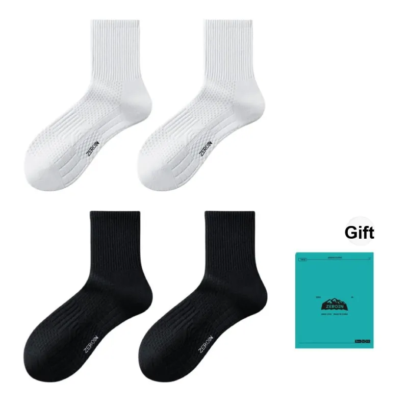 ZEROIN Mid Calf Socks Unisex Box 4 Pack-17