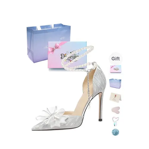 Dawei's House Slim Heel High Heels Women's Silver