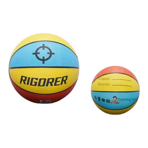 RIGORER Rubber Basketball Red Yellow Blue Size 34 Size 5 Size Training Kids'
