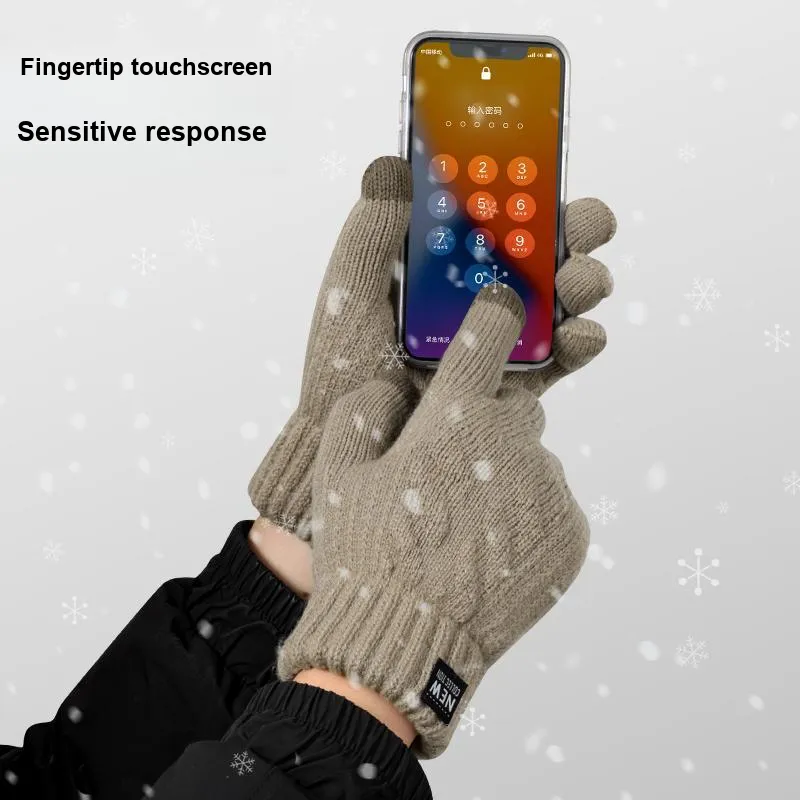 YUZHAOLIN Polyamide Knit Gloves Men's-4
