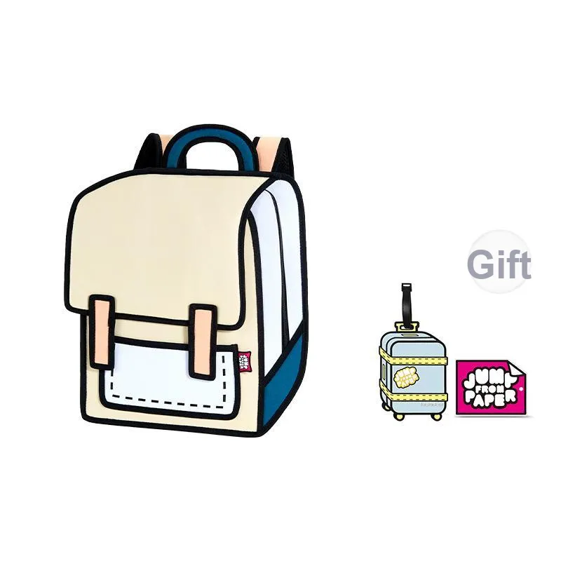 JumpFromPaper Polyester Anime Comic Universe Backpack Regular Unisex Khaki