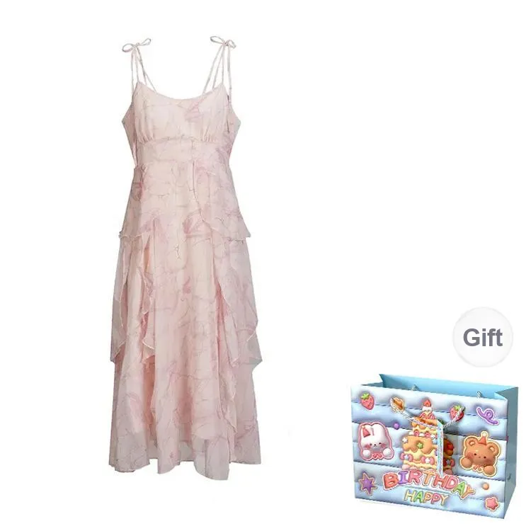 QUIET ANGEL Slip Dresses Women's Pink Shopping Bag-0