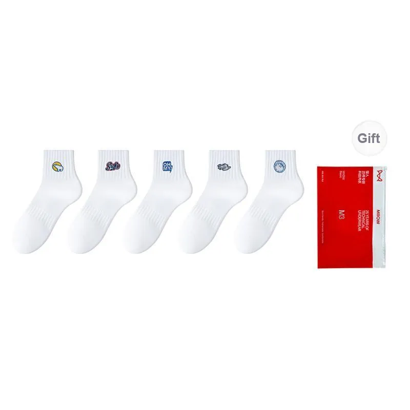 MIIOW Ankle Socks Unisex Shopping Bag 5 Pack-12