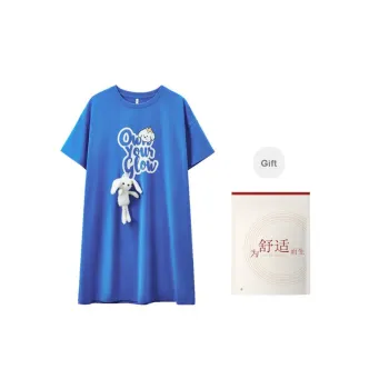 Red Beans At Home Nightgown Women's Shopping Bag Klein Blue