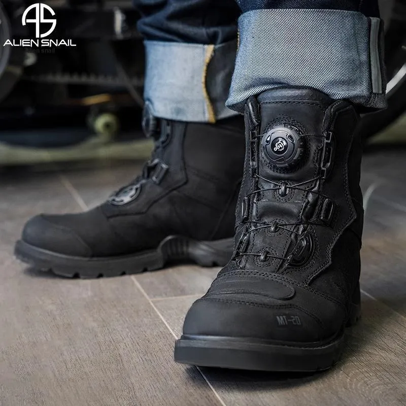 Alien Snails Wear-Resistant Protective Motorcycle Shoes Unisex-5