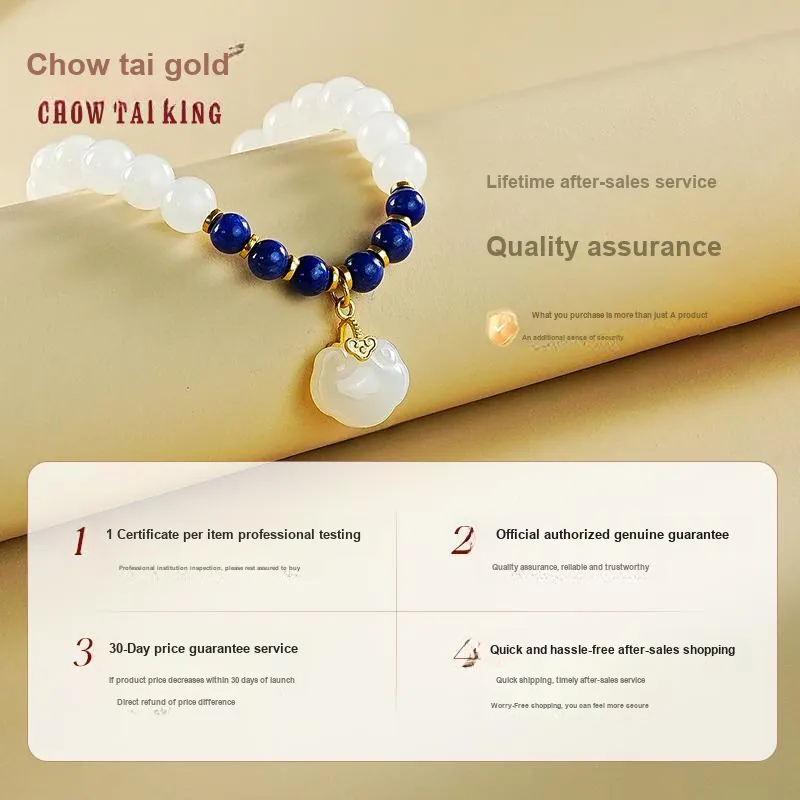 CHOW TAI KING Agate Jade Bracelets Women's-3