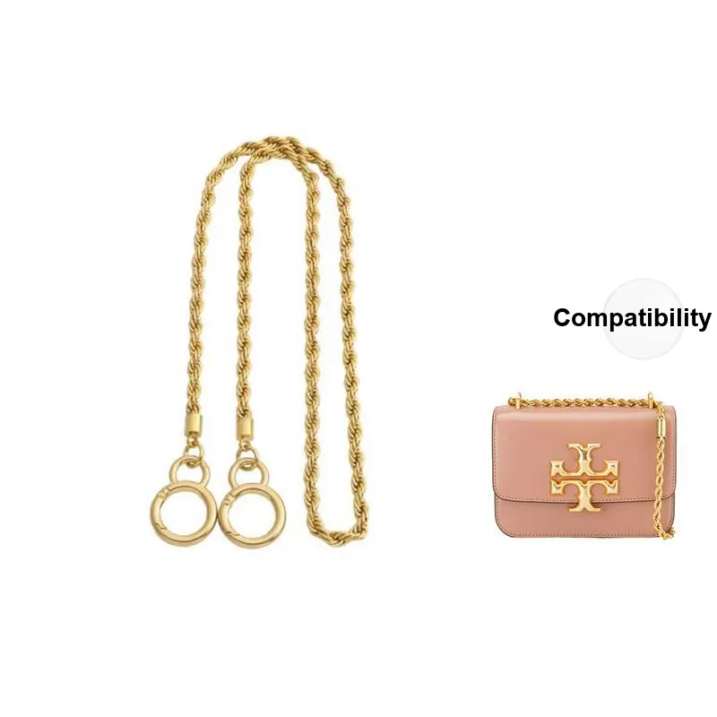 Jingxi Metal Chain Non-Fading Premium Twisted Crossbody Bag With Shoulder Strap Women's Gold-Plated